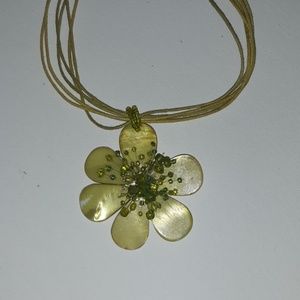 Gorgeous green flower necklace